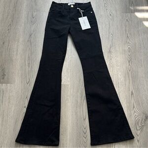 Frame Le High Flare Jeans Black Size 24